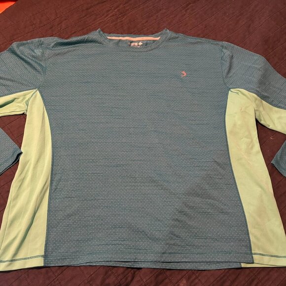 Reel Legends Shirt Mens XXL Teal Long Sleeve Vented UPF Lightweight Fishing Logo - Picture 1 of 5